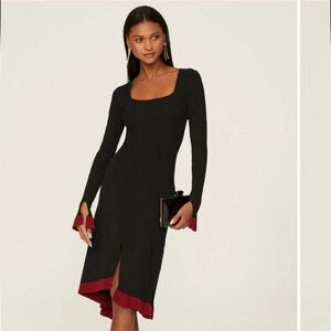 Esteban Cortazar X RTR Elegant Black and Red Dress